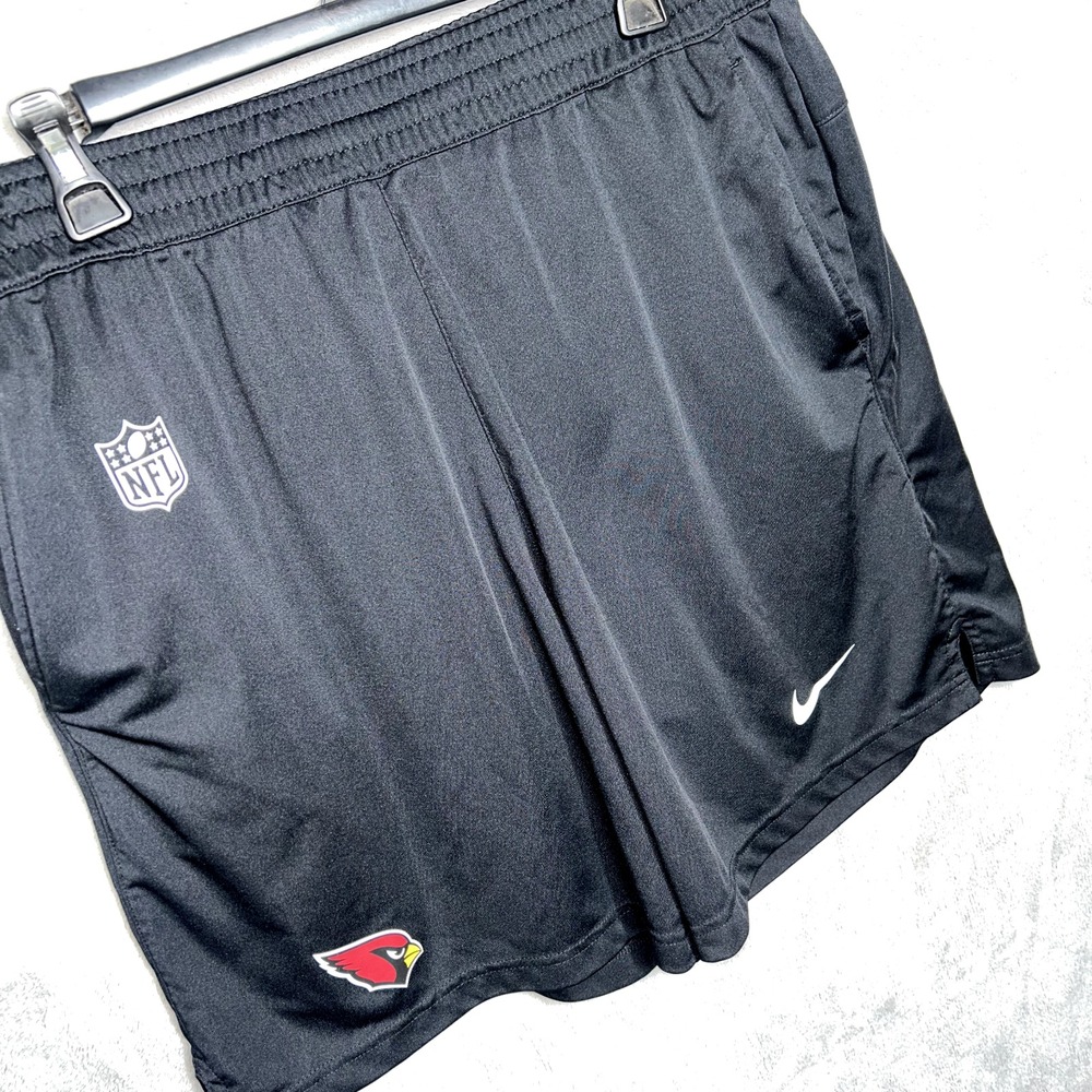 Arizona Cardinals Nike Dri Fit NFL On Field Team Issued Black Shorts Mens L